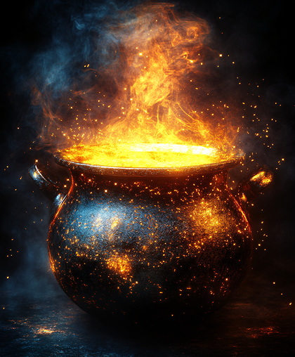 Glowing Cauldron Of Fire