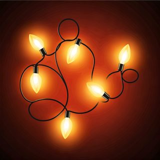 glowing string lights