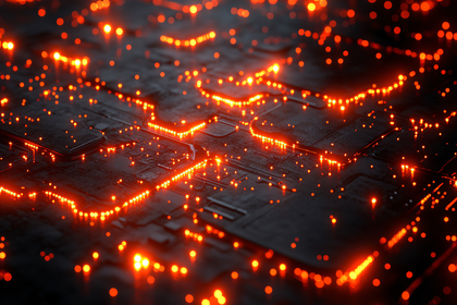 Glowing Circuit Board