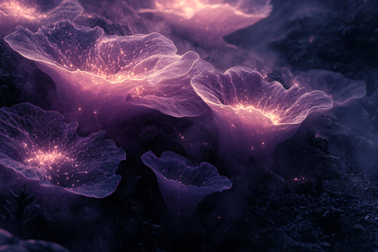 Glowing Cosmic Lilies