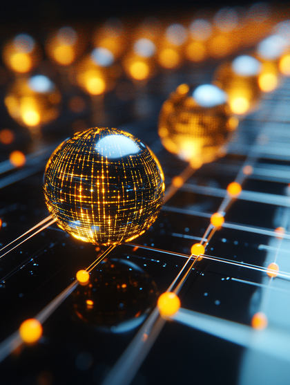 Glowing Data Network Sphere
