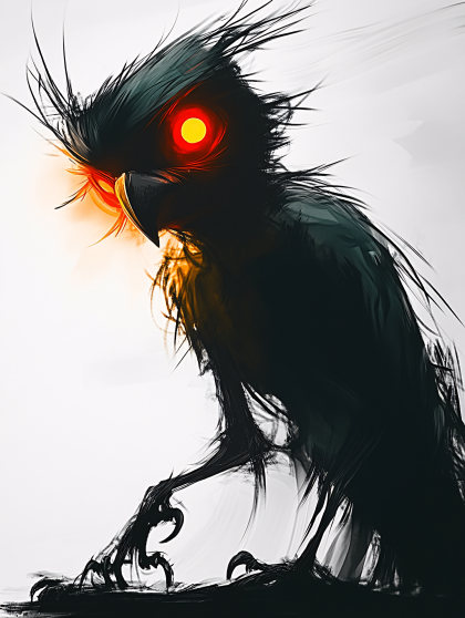 Glowing Eyed Bird