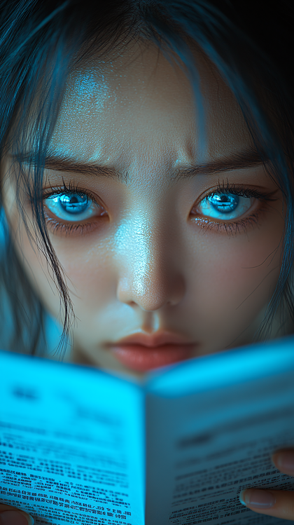 Glowing Eyes and a Book