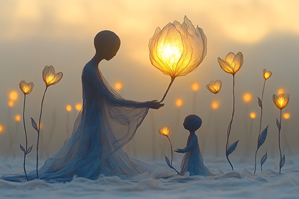 Glowing Flowers of Light