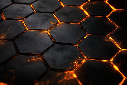 Glowing Hexagonal Tiles