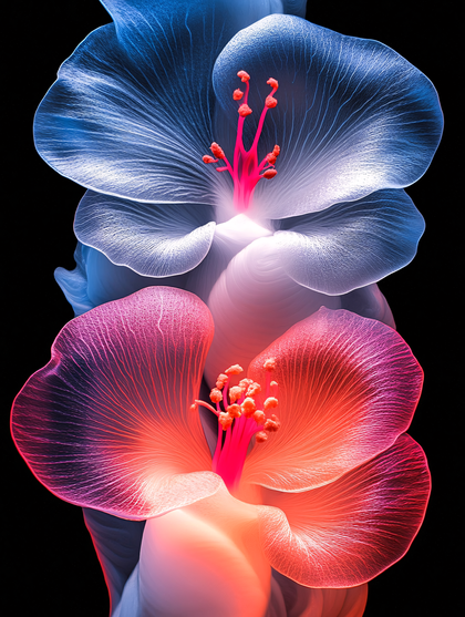 Glowing Hibiscus Duo