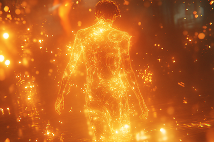 Glowing Human Figure