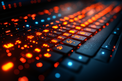 Glowing Keyboard Close-up