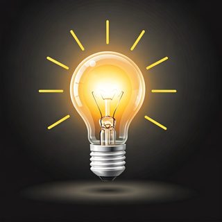 glowing light bulb