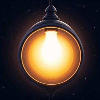 glowing hanging lamp