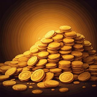 glowing golden coins