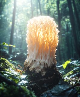 Glowing Mushroom in the Forest