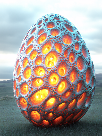 Glowing Porous Egg