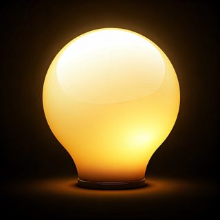 glowing lightbulb