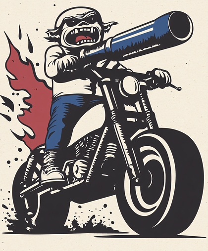 Goblin on Motorcycle