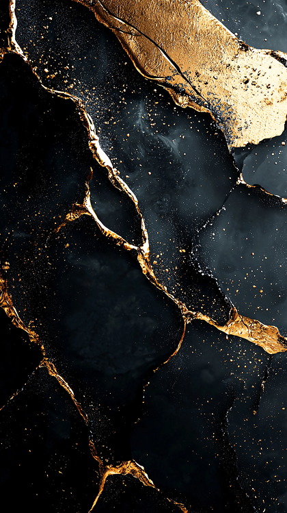 Gold And Black Abstract Marble Texture
