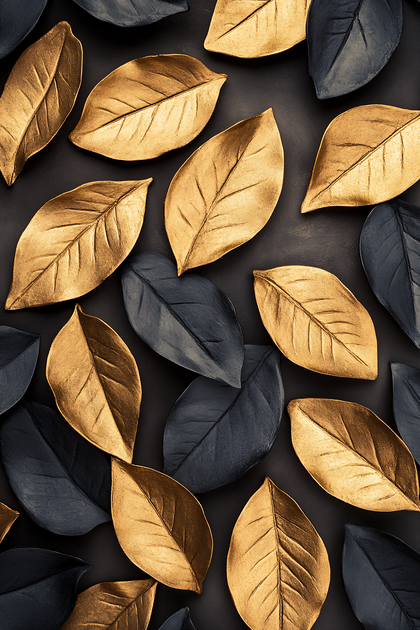 Gold And Black Leaves