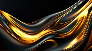 Gold And Black Liquid Flow
