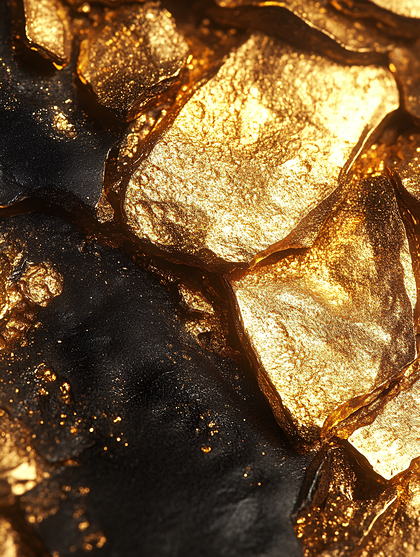 Gold And Black Stone Texture