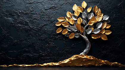 Gold And Silver Decorated Tree