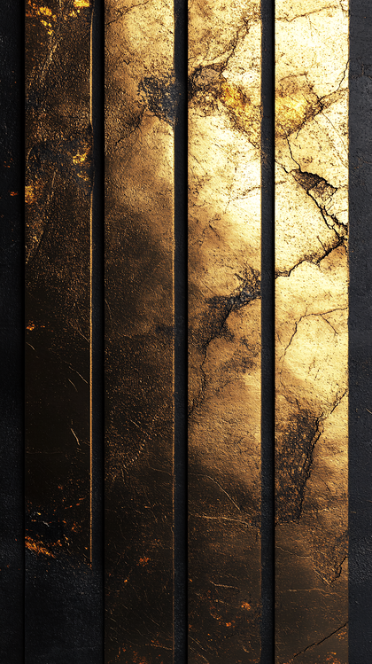 Gold Cracked Concrete Panels