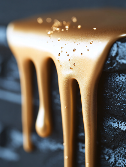 Gold Dripping Abstract