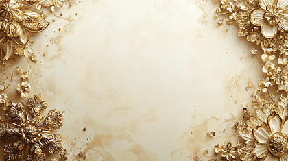 Gold Floral Ornamental Design