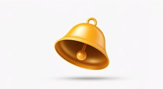 Golden 3D Bell
