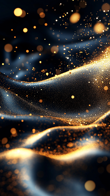 Golden Abstract Wave