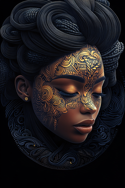 Golden Adorned Beauty