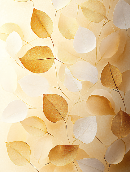 Golden And White Leaves