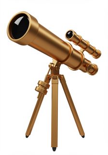 golden antique telescope