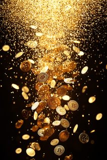 Golden Bitcoin Rain