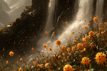 Golden Bloom Cascade