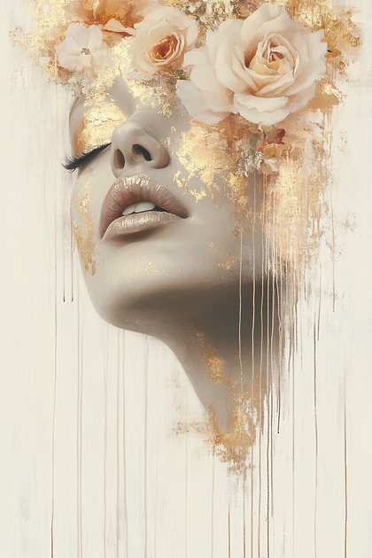 Golden Bloom Portrait