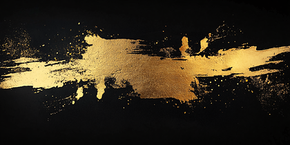 Golden Brushstroke on Black Canvas