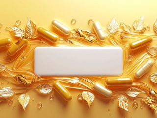 Golden Capsules And White Mockup