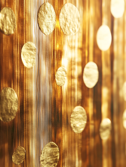 Golden Circles On Textured Surface