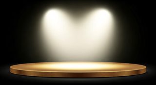 golden circular pedestal