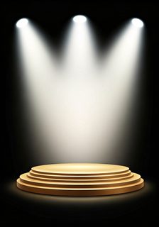 gold-podium-spotlight