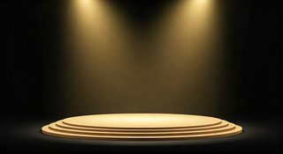 golden circular podium