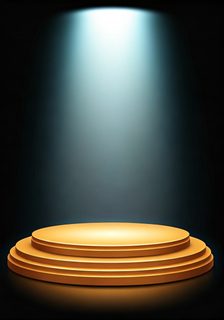 golden circular podium