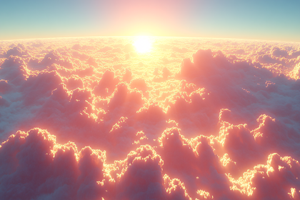 Golden Clouds At Sunrise