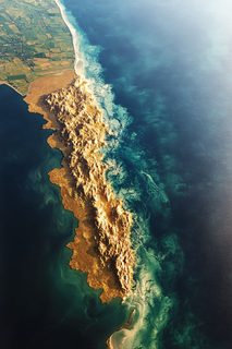 Golden Coastal Ridge from Above