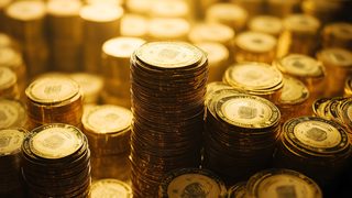 Golden Coin Stacks