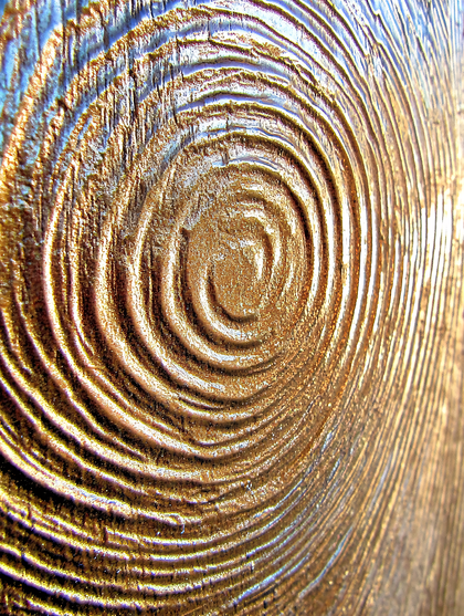 Golden Concentric Wood Texture