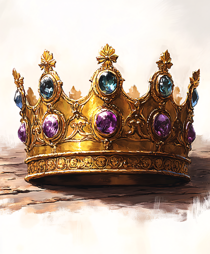 Golden Crown with Jewels