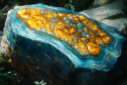 Golden Crystal Geode