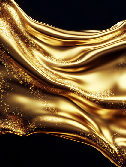 Golden Draped Fabric