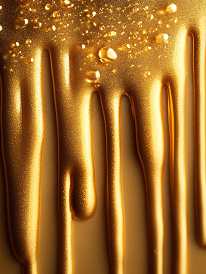 Golden Dripping Liquid